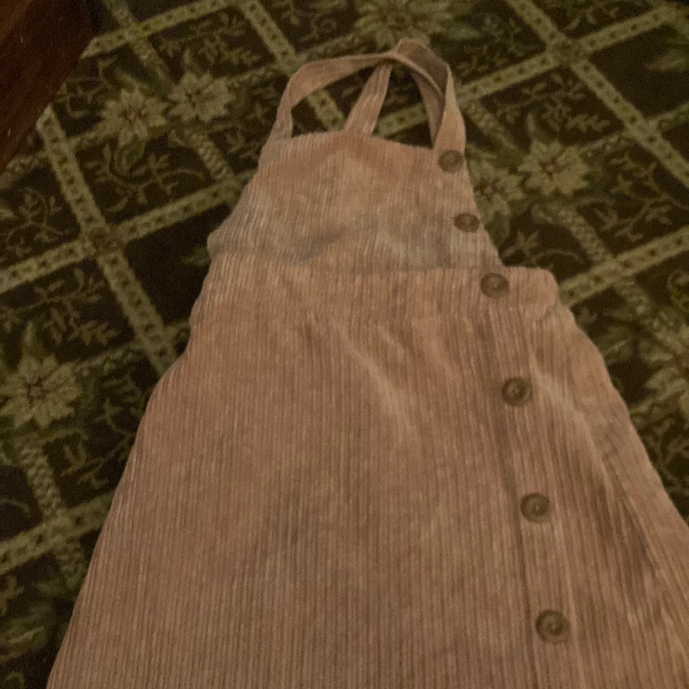 pink overall dress!